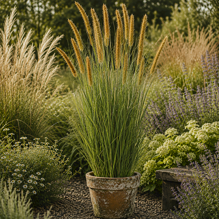 DOGTAIL ONION GRASS BONSAI WITH POT 60cm